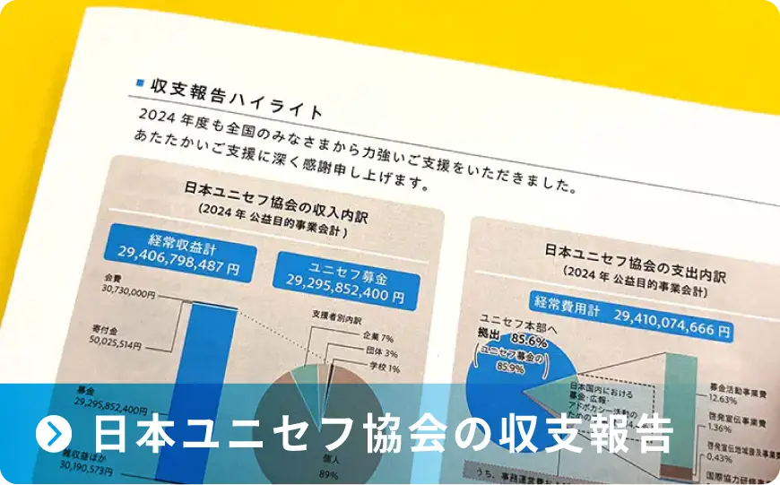 日本ユニセフ協会の収支報告
