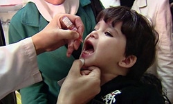 予防接種を受ける男の子