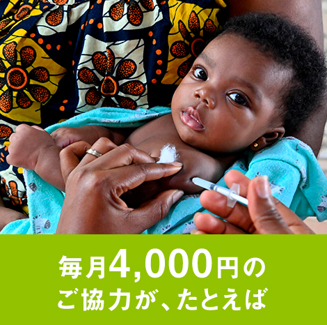 毎月4,000円のご協力が、たとえば