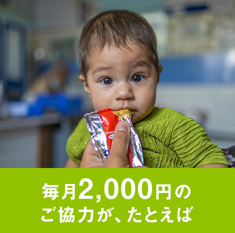 毎月2,000円のご協力が、たとえば