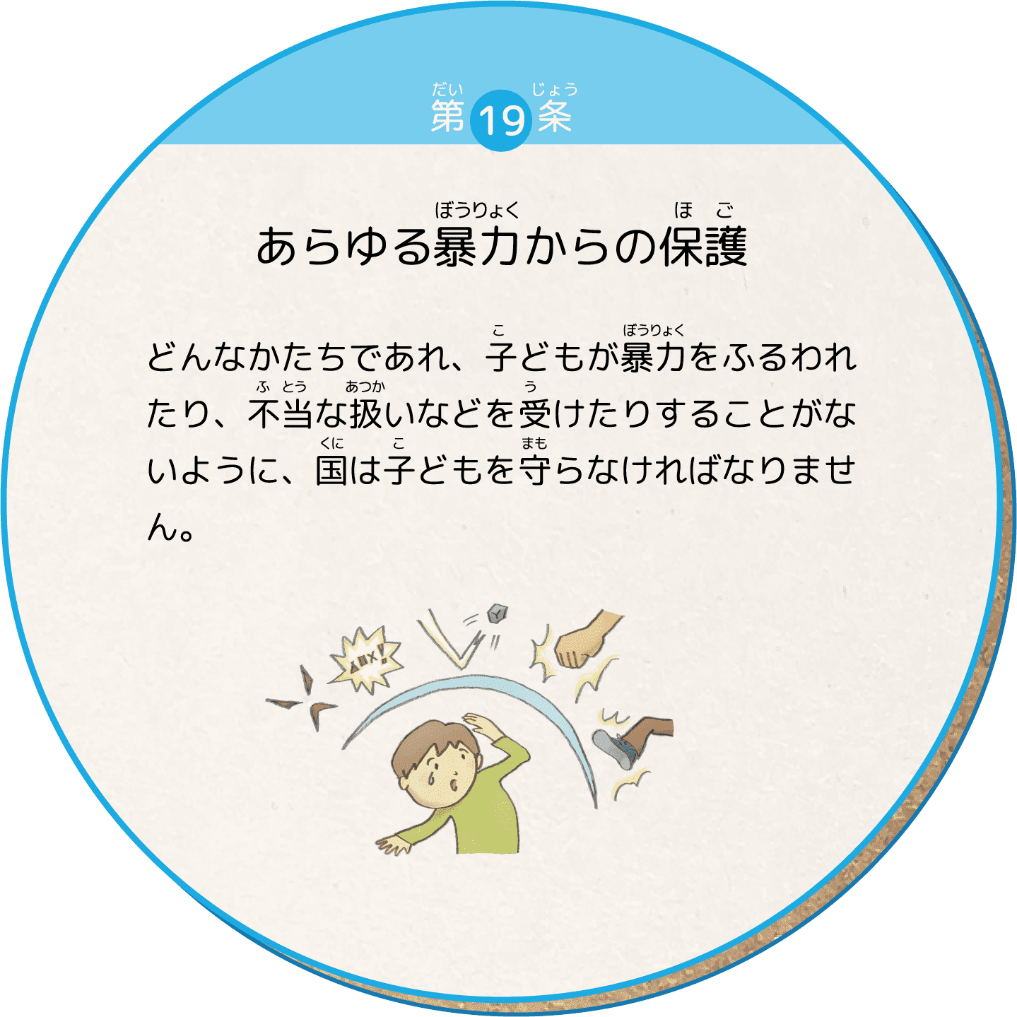 どんなかたちであれ、子どもが暴力をふるわれたり、不当な扱いなどを受けたりすることがないように、国は子どもを守らなければなりません。