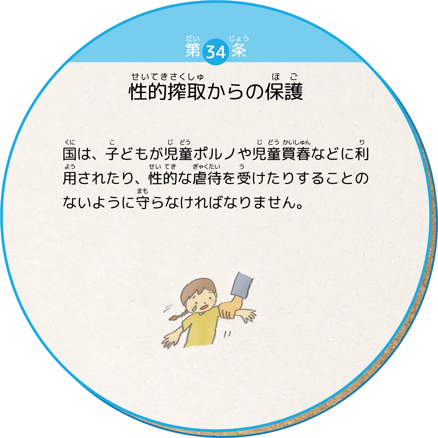 国は、子どもが児童ポルノや児童買春などに利用されたり、性的な虐待を受けたりすることのないように守らなければなりません。
