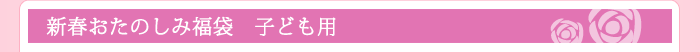 新春おたのしみ福袋　子ども用