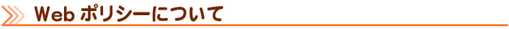 webポリシーについて