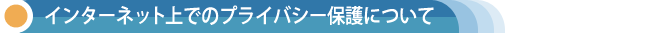 インターネット上でのプライバシー保護について