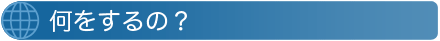 何をするの？