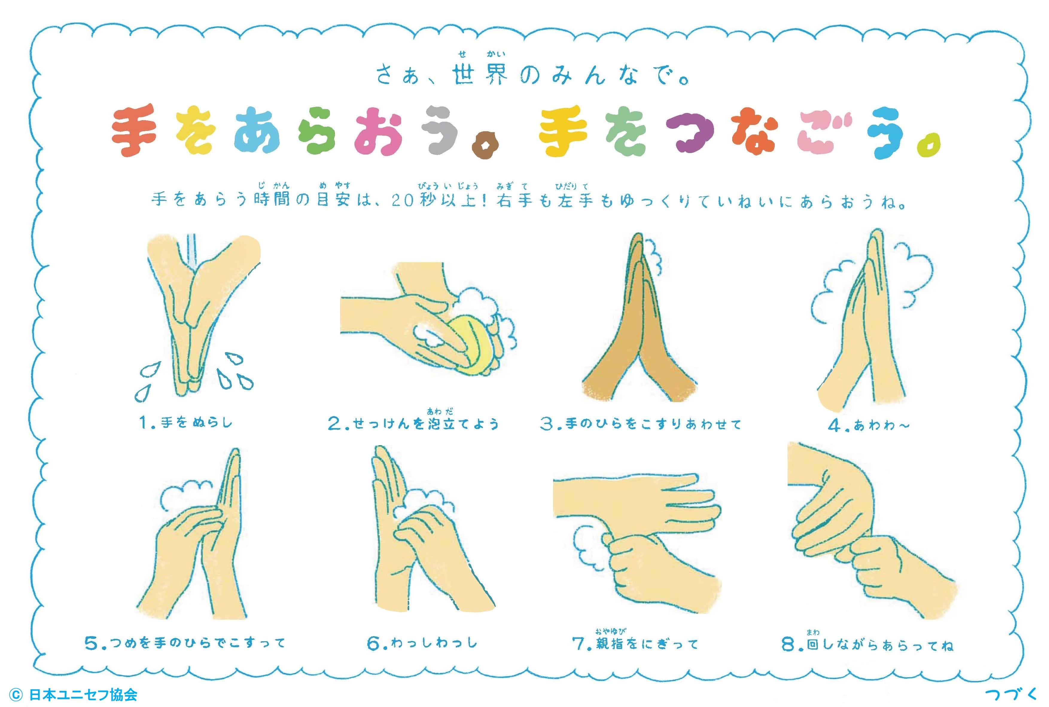 感染症予防に 正しい手洗いを 新型コロナウイルスへのユニセフの対応