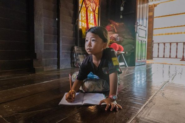 ロラーズ小学校3年生のトゥン・サイさん（8歳）