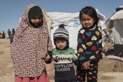 北東部のアルホル難民キャンプにいる子どもたち。(2020年2月撮影)