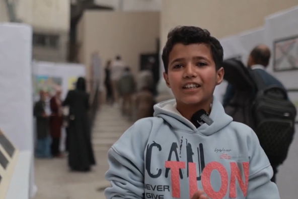 ラファに住む13歳のサミさん。「家に帰ることと、ガザを再建するのが僕の夢」（パレスチナ、2026年2月23日撮影）