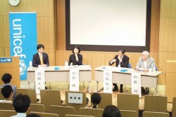 日本企業は子どもの人権への取り組みをより発信していくことで、コーポレートブランドの向上につなげていける、と話す登壇者たち。終始活気のある議論が行われました。