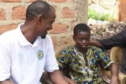 母親をエボラで失ったランシーンくん（11歳）。