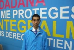 ユニセフ・エルサルバドル事務所で社会政策担当官として勤務する廣田怜央さん。