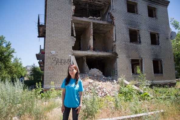 2014年6月、砲撃によって破壊される前は24世帯が暮らしていた。住人が1人亡くなり、その他の住人も引越しを余儀なくされた。