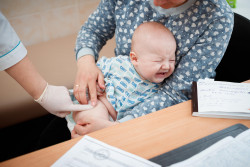 Baby Matviy, 5 months, received his DTP (diphtheria, tetanus, pertussis) vaccine on 29 March 2018, in Children’s Policlinic №1 in Obolon district, Kyiv, Ukraine.
