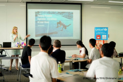 「ユニセフは、若者との共創にこれまで以上に取り組んでいく」と語る、ユニセフ公的パートナーシップ局長　カーラ・ハダッド・マルディニ。