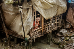 [Under EMBARGO until 00:01am GMT on 23 August 2018] On 24 July 2018, a child at home in the Taung Paw Camp in Rakhine State in Myanmar.