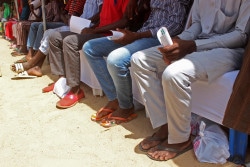 On 10 May 2019  in Maiduguru in north east Nigeria, participants attend a ceremony to release a total of 894 children, including 106 girls, from the ranks of the Civilian Joint Task Force (CJTF) as part of its commitment to end and prevent the recruitment and use of children. The CJTF is a local militia that helps the Nigerian security forces in the fight against insurgency in north-east Nigeria. It was formed in 2013, with the aim of protecting communities from attack. Since September 2017, when the CJTF signed an action plan committing to put measures in place to end and prevent recruitment and use of children, 1,727 children and young people have been released. Since then, there has been no new recruitment of children by the CJTF. The children and young people released will benefit from reintegration programmes to help them return to civilian life, seize new opportunities for their own development, and contribute to bringing lasting peace in Nigeria, as productive citizens of their country. Without this support, many of the children released from armed groups struggle to fit into civilian life, as most are not educated and have no vocational skills.  In the ongoing armed conflict in north-east Nigeria, more than 3,500 children were recruited and used by non-state armed groups between 2013 and 2017. Others have been abducted, maimed, raped and killed.  UNICEF continues to work closely with state authorities and partners to support the implementation of reintegration programmes for all children released from armed groups, as well as others affected by the ongoing conflict. The gender and age-appropriate community-based reintegration support interventions include an initial assessment of their well-being, psychosocial support, education, vocational training, informal apprenticeships, and opportunities to improve livelihoods. At least 9,800 people formerly associated with armed groups, as well as vulnerable children in communities, have accessed such services between