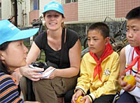 避難所の子どもたち