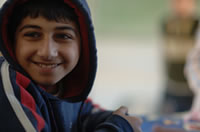 ユニセフが支援するユースセンターに来ている14歳のモハメド 