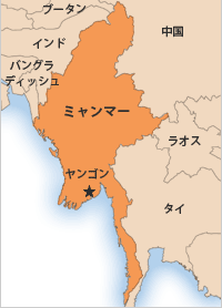 サイクロンの被害を受けた旧首都ヤンゴン市内の状況。
