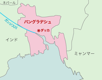 バングラデシュの地図
