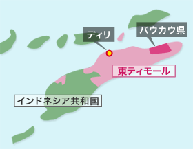 東ティモールの地図