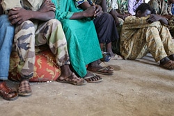 首都バンギで武装勢力から解放された子ども兵士たち。（2013年5月撮影・中央アフリカ）