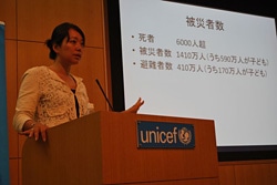 前ユニセフ・フィリピン事務所教育専門官の井本直歩子氏