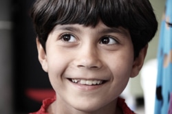 シリア北部のアインアルアラブ（クルド名：コバニ）からトルコへ避難してきたシュリネちゃん。