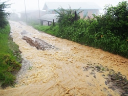 チン州で発生した洪水