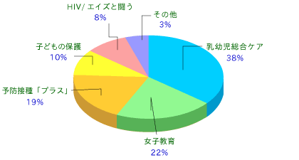 直接プログラム支援の支出内訳グラフ