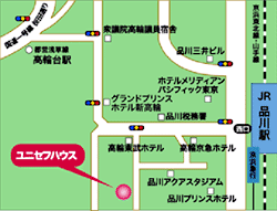 ユニセフハウス地図