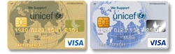 券面にはユニセフのロゴをデザイン
