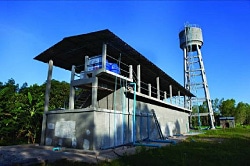 カンボジアに建設された給水システム