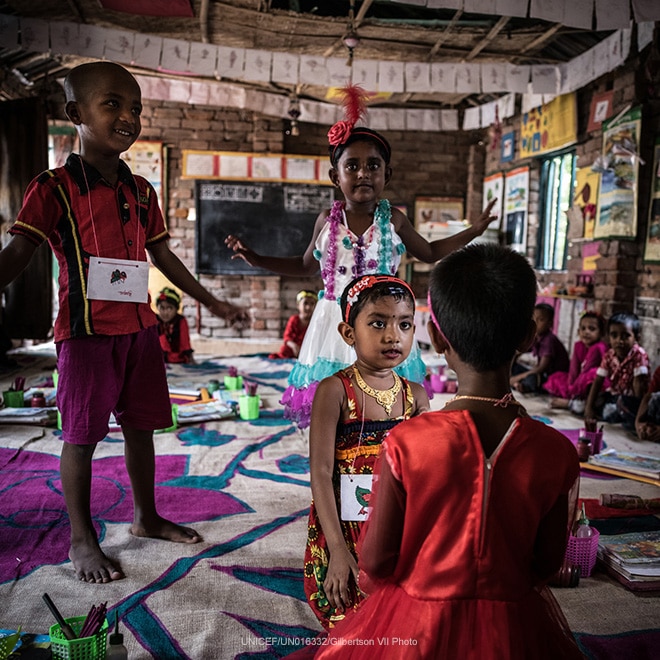 Children at a pre-primary school, Bangladesh