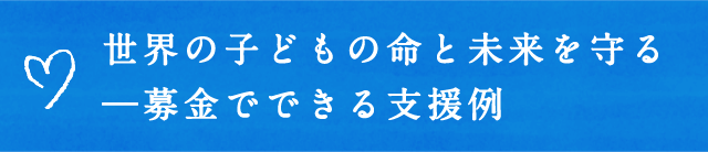 あなたのご支援でできること