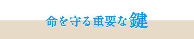 命を守る重要な鍵
