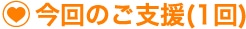 今回のご支援(1回)
