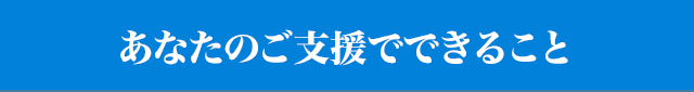 あなたのご支援でできること