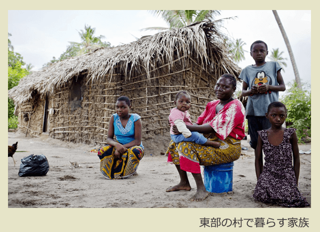 東部の村で暮らす家族