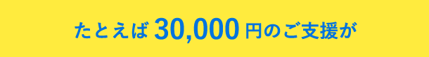 30,000円のご支援が