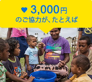 3,000円のご協力が、たとえば