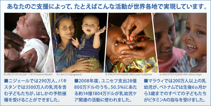 あなたの支援によって、たとえばこんな活動が世界各地で実現しています。