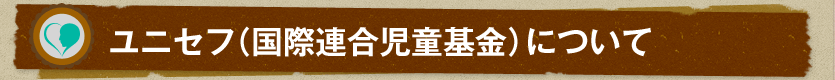 ユニセフ（国際連合児童基金）について