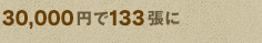 30,000円で133張に
