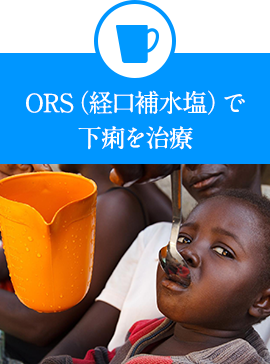 ORS（経口補水塩）で下痢を治療