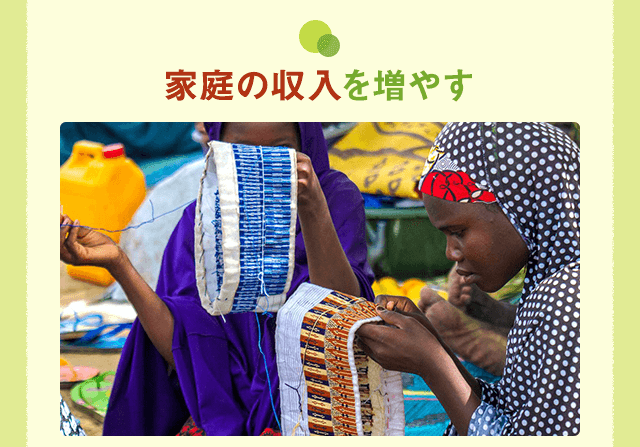 家庭の収入を増やす