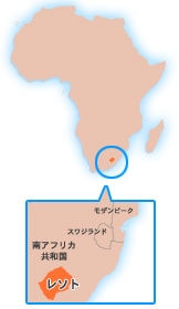 地図：レソト